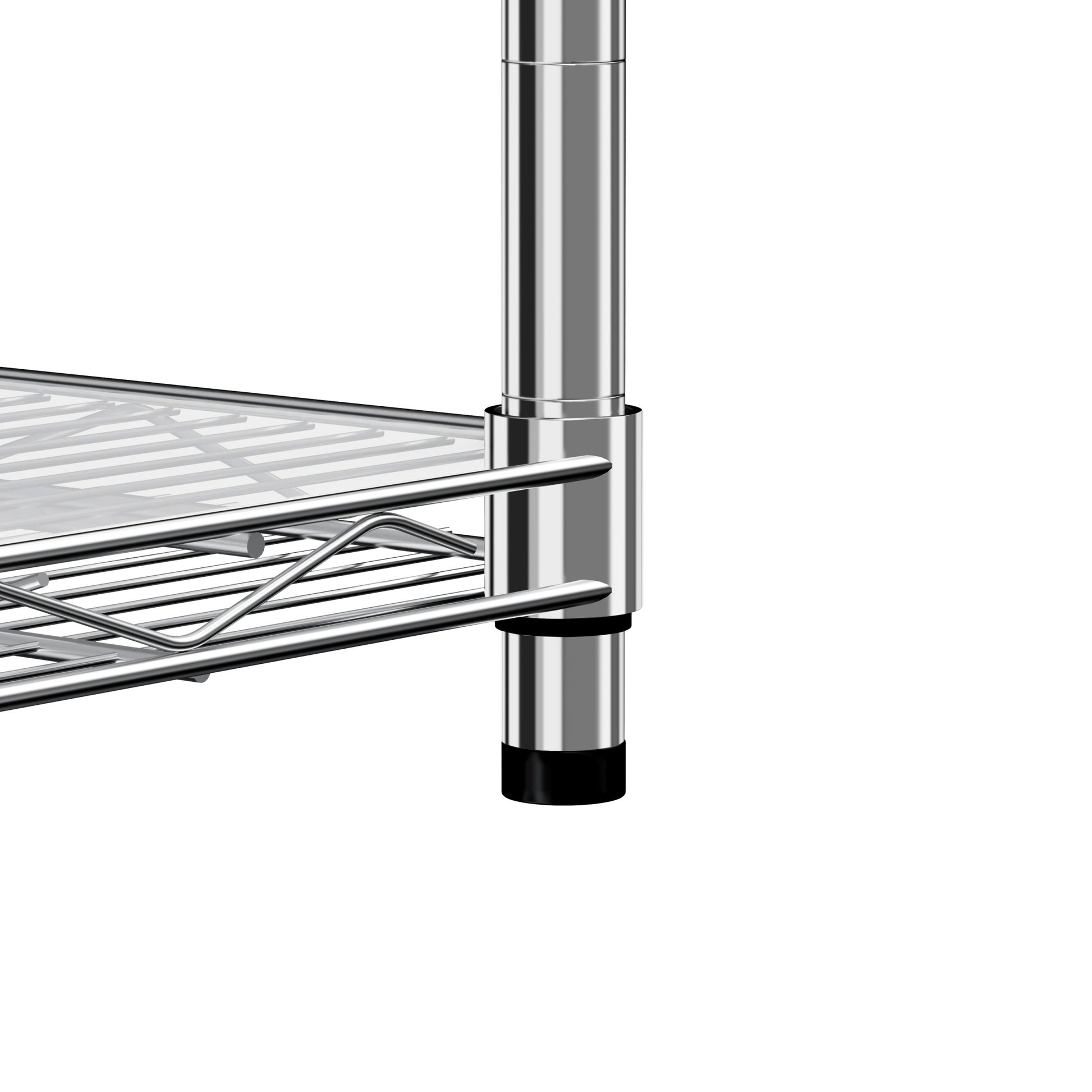 5 Tier Heavy Duty Adjustable Shelving And Racking, 300 Lbs. Per Wire Shelf, With Wheels, Adjustable Feet And Shelf Liners, For Warehouses, Supermarkets, Kitchens, Etc. 59.45 "L 24.02 "W 71.65 "H Silver Steel