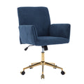 Ts Office Chair 1Pc Blue Blue Corduroy