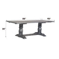 Leventis Weathered Gray Finish Dining Table Gray Synthetic Wood