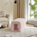 Ottoman Bench Storage Foot Rest For Couch Pet Supplies Corduroy Bench Cat'S Nest To Hide For The Living Room, Entryway And Bedroom,Pink Pink Corduroy