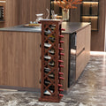 12 Bottles Freestanding Wine Rack,Wine Storage Rack, Freestanding Display Rack For Kitchen, Pantry, Cellar,Walnut Walnut Pine