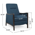 Recliner Chair Navy Blue Fabric