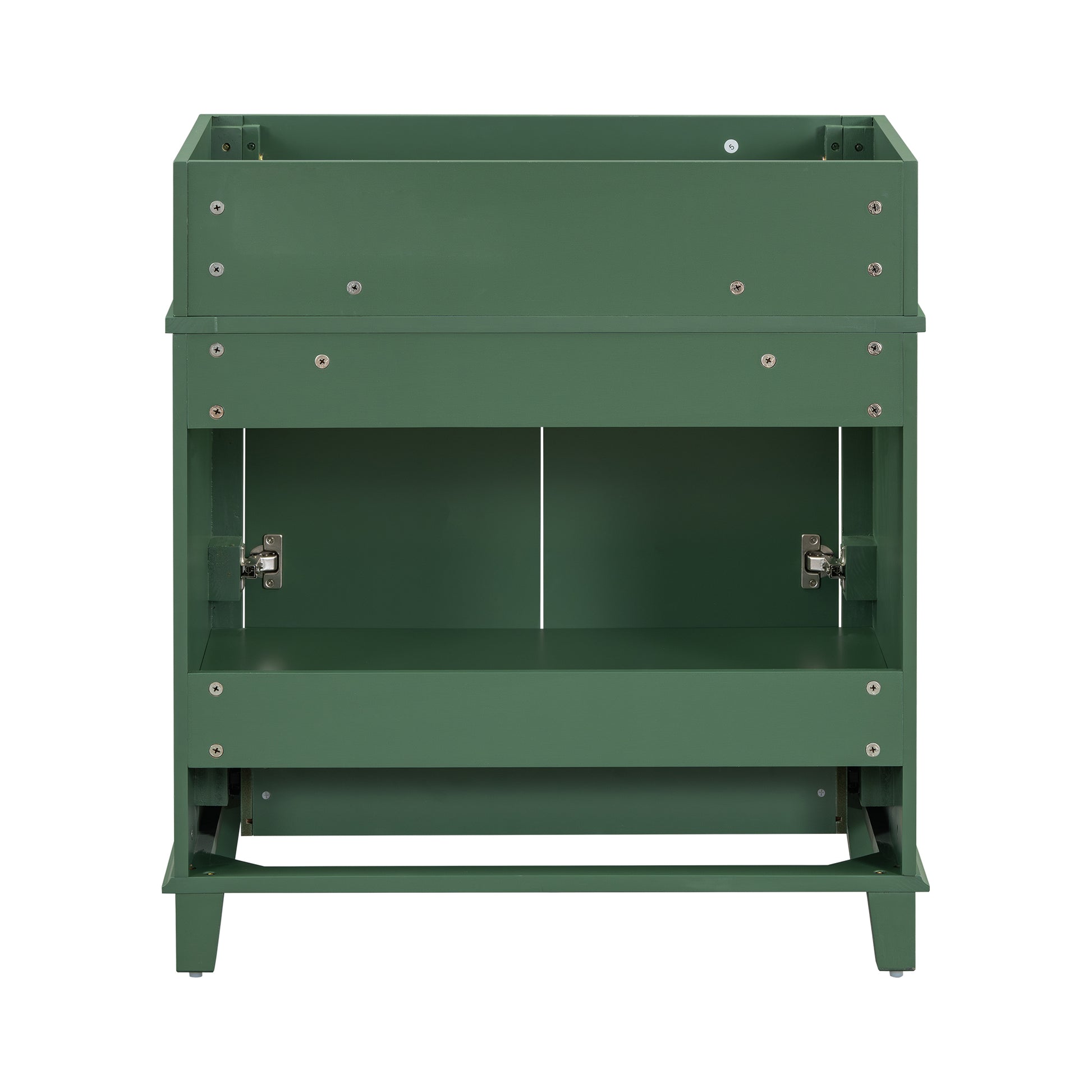 30'' Bathroom Vanity Without Top,Solid Wood Frame Bathroom Storage Cabinet With Soft Closing Doors,Frame Bathroom Storage Cabinet Only, Retro Style, Green 1 Green 2 Bathroom Freestanding Modern Solid Wood Mdf Painted