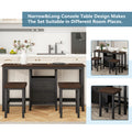 Farmhouse Rustic 3 Piece Counter Height Wood Dining Table Set With Cabinet,2 Storage Drawers And 2 Stools For Small Places,Black Cherry Wood Wood Cherry Seats 2 Wood Dining Room Farmhouse Rubberwood Rectangular Foam Solid Wood