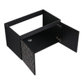 30'' Floating Wall Mounted Bathroom Vanity With Ceramics Sink & Soft Close Cabinet Door, Kd Package Black Bathroom Modern Plywood