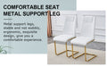 Table And Chair Set.The Table Has A Glass Tabletop With Imitation Marble Pattern Stickers And Stainless Steel Golden Table Legs. Paried With Comfortable Chairs With Pu Seats And Metal Legs. White Gold Seats 8 Glass Metal