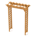 Wooden Arbor, Wedding Arch For Ceremony, Wood Trellis For Plant Climbing, Christmas Decor Pergola For Garden Backyard Yellow Solid Wood