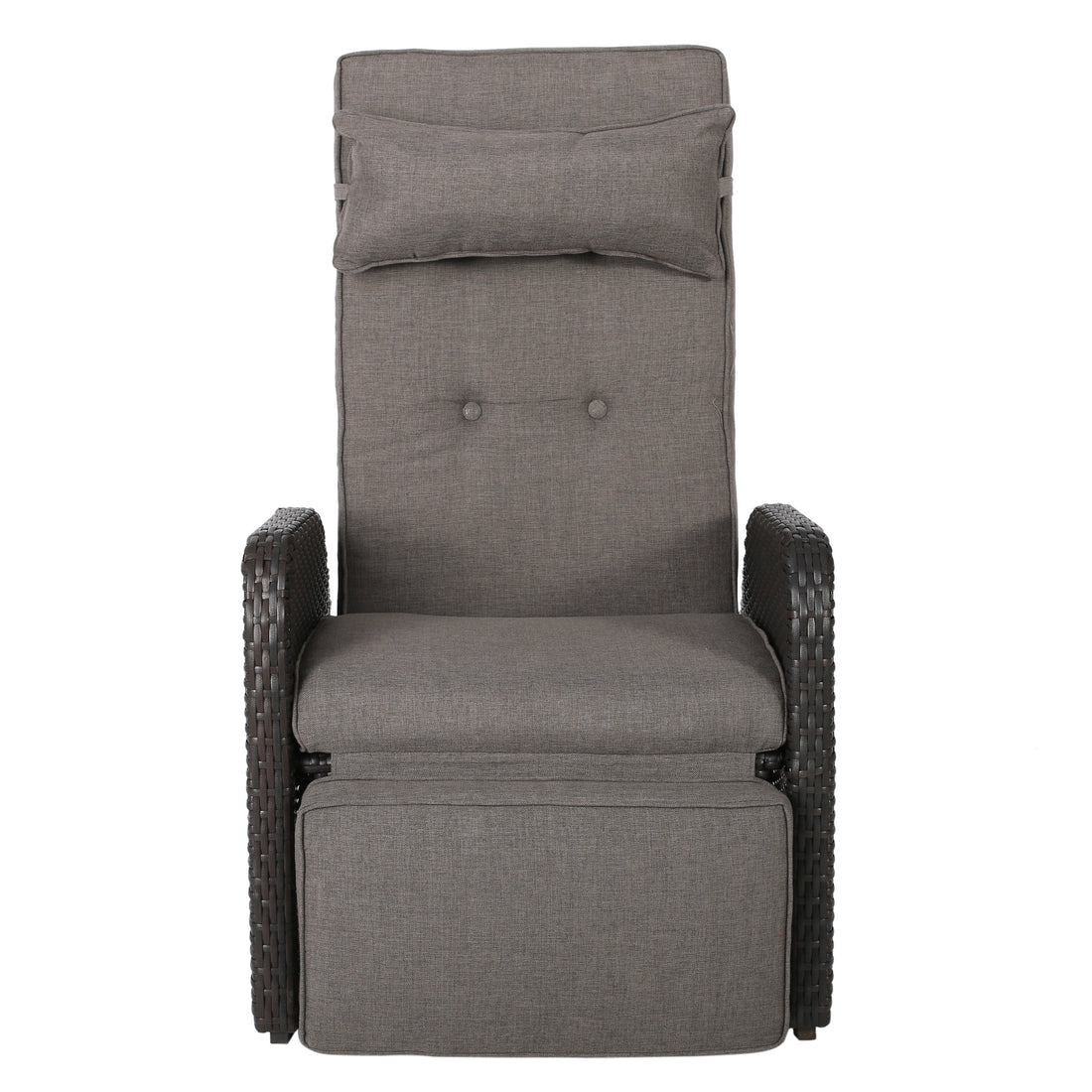Liverpool Gas Recliner Brown Multi Rattan