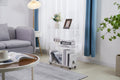 Acrylic Rolling Side Table 3 Tiers End Table With Lockable Wheels Small Clear Table For Living Room Clear Acrylic