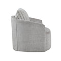 Modern Sleek Design Swivel Chair Cushion Seat Soft Gray Chenille Upholstered Plush Back Pillow Living Room Furniture 1Pc Gray Primary Living Space Modern Plywood,Solid Wood