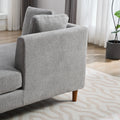 77.95'' Wide Modern Double Sided Upholstered Chaise Lounge Indoor,Chenille Fabric Sleeper Sofa Couch With 4 Throw Pillows, Daybed With Rubberwood Legs For Living Room, Bedroom, Apartment,Gray Gray