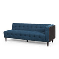 Sofa Navy Blue Fabric 6 Seat