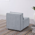 Modular Sofa Grayish Blue Chenille Fabric, Simple And Grand, The Seat And Back Is Very Soft. This Is Also A Knock Down Sofa Wood Primary Living Space Medium Duty Eucalyptus 1 Seat Grayish Blue Chenille Medium Soft Cushion Back American Design L Shaped