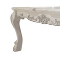 Bone White Coffee Table With Claw Leg White Primary Living Space Traditional Rectangular Wood