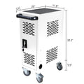 16 Compartment Removable Locking Charging Cabinet For Laptop, Chromebook White White Steel