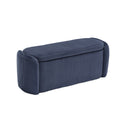 Coolmore Storage Ottoman,Bedroom End Bench,Upholstered Fabric Storage Ottoman With Safety Hinge, Entryway Padded Footstool, Ottoman Bench For Living Room & Bedroom Navy Navy Foam Velvet