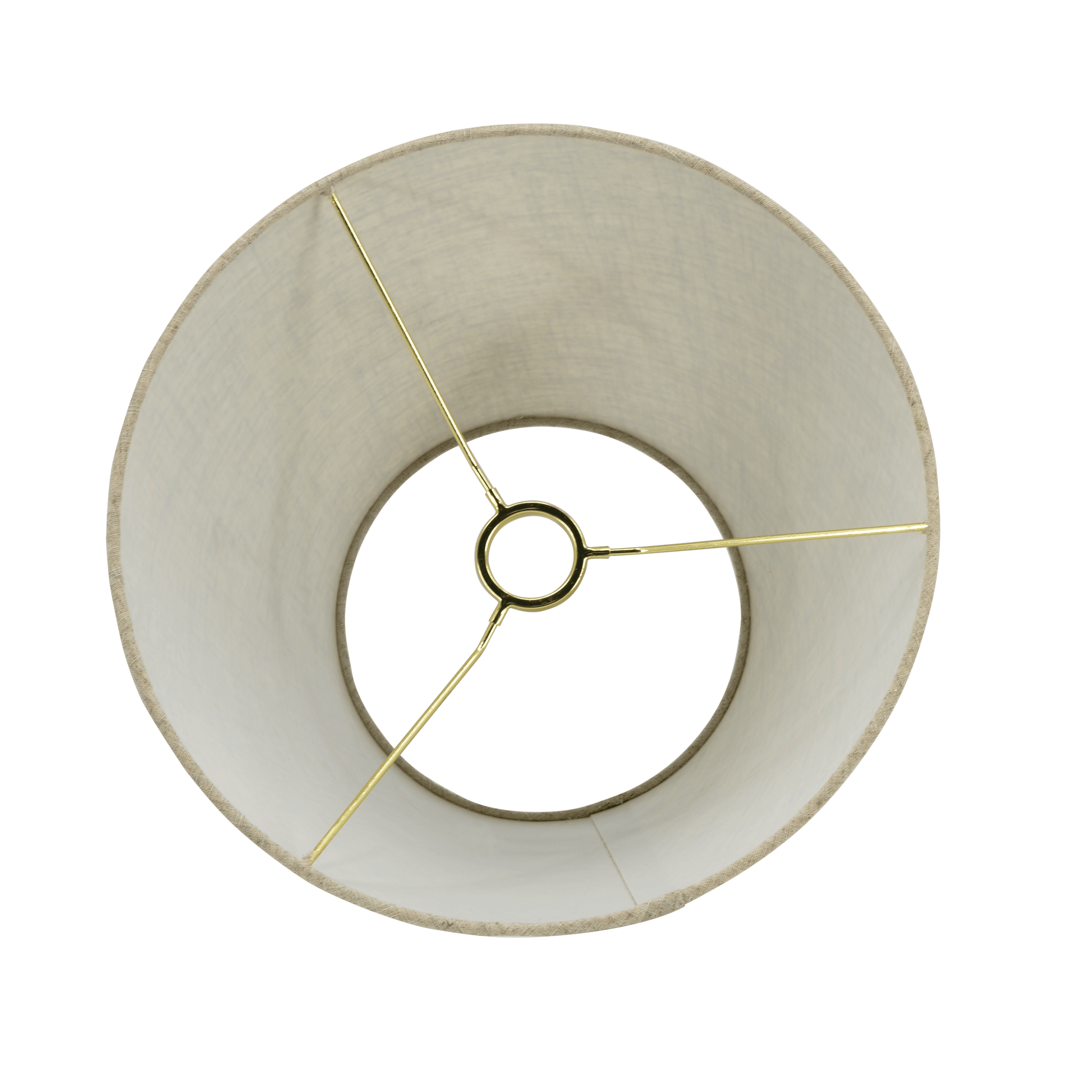 Serenity Round Ribbed Glass Lamp Base Clear Table Lamp Large Linen Shade Beige,Clear,Gold Table&Floor Lamps Brass,Glass,Linen