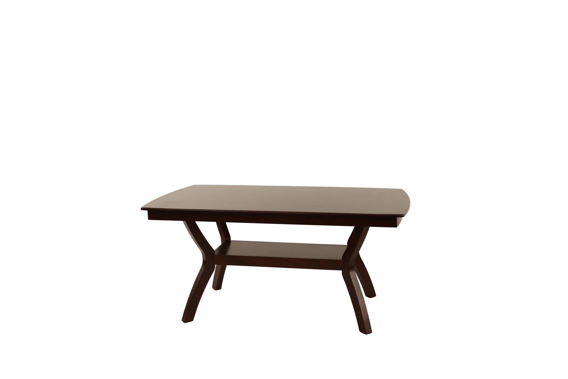 Formal Look 1Pc Dining Table W Shelve Solidwood Espresso Finish Dining Room Furniture Espresso Espresso Dining Room Classic,Contemporary,Modern,Transitional Rubberwood Rectangular Kitchen & Dining Tables Rectangular Solid Wood