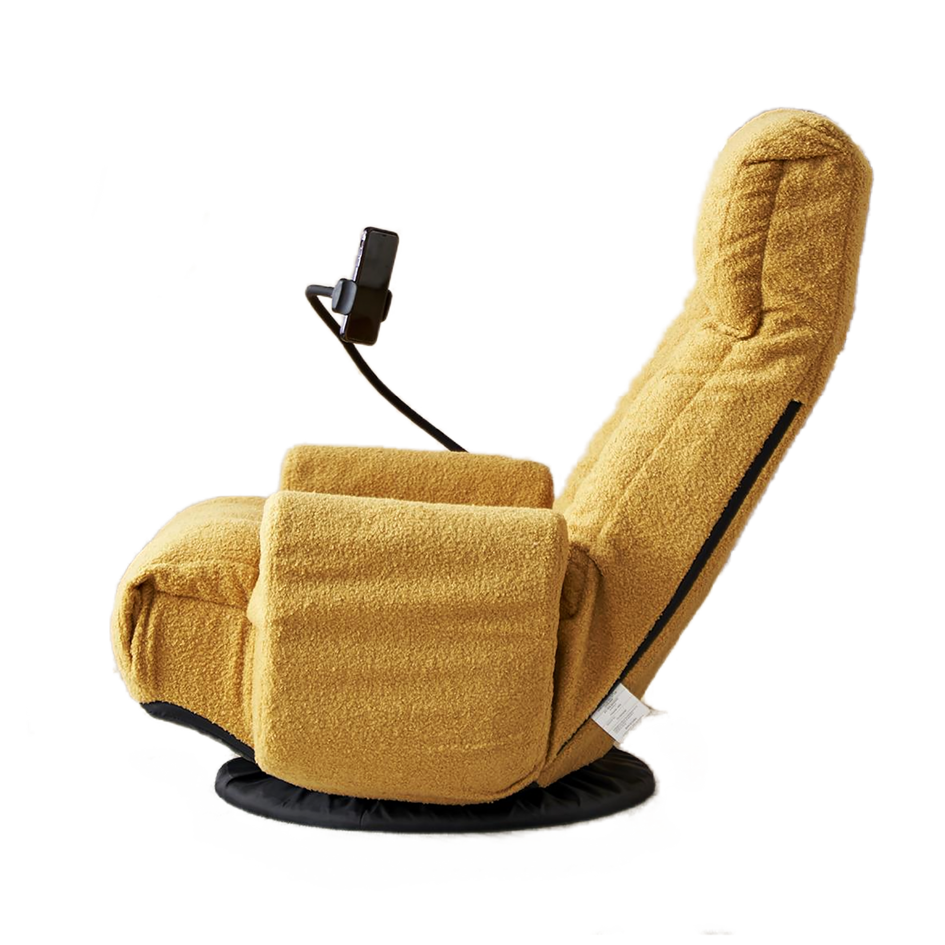 Adjustable Head And Waist, Game Chair, Lounge Chair In The Living Room, 360 Degree Rotatable Sofa Chair,Rotatable Seat Leisure Chair Deck Chair Yellow Metal Soft Cotton Metal