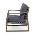 Samwell Club Chair Dark Grey Acacia Wood