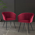 Ts Stripe Dinding Chair 1Pc Wine Red Wine Red Velvet
