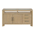 C Brown Side Server Brown Solid Wood