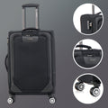 3 Piece Lightweight And Stylish Travel Suitcase 20 Inches, 26 Inches, 30 Inches. Durable And Easy To Carry Design, Ergonomic Interior For Both Men And Women. Black Black Fabric