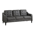 Gray 2Pc Sofa Set Microfiber Upholstered Sofa Loveseat Set Button Tufted Contoured Arms Solid Wood Frame Casual Living Room Furniture Gray Microfiber Wood Primary Living Space Traditional,Transitional Solid Wood 5 Seat