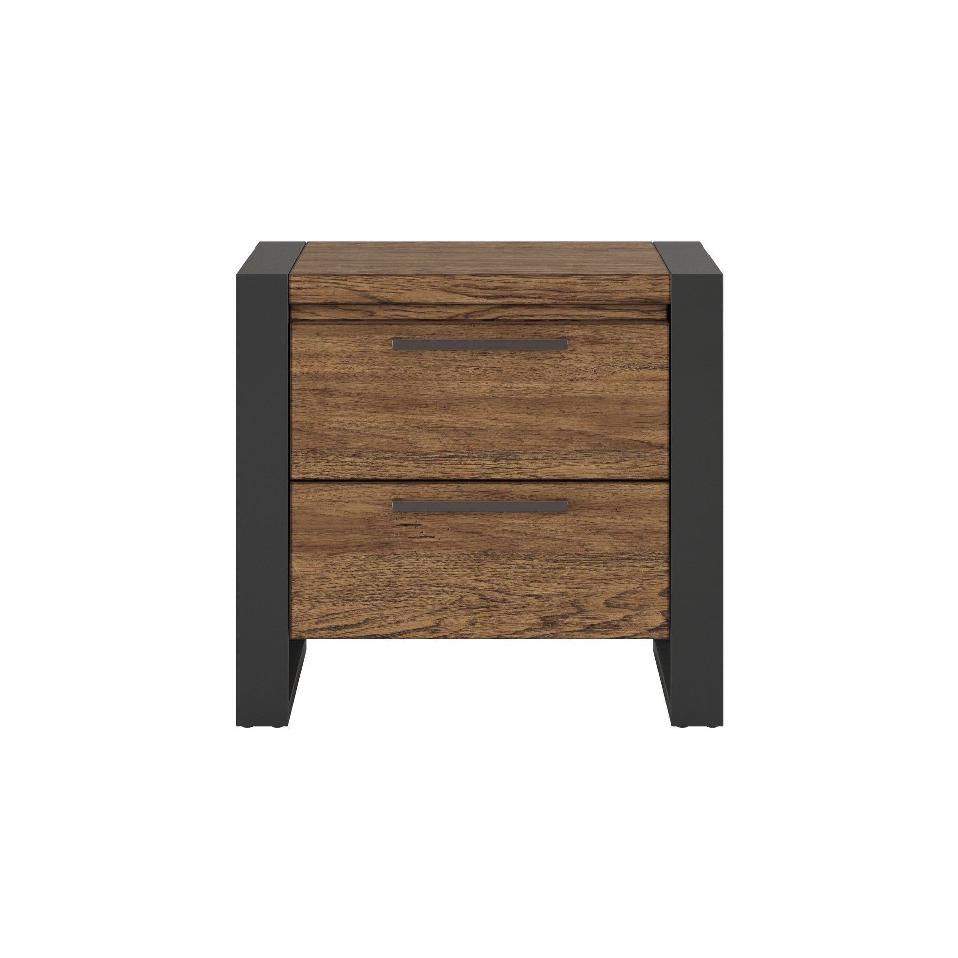 Avant Brown 2 Drawer Nightstand Brown Engineered Wood