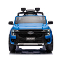 12V Kids Ride On Car W Parents Remote Control,Licensed Ford Ranger,2Wd,Rear Wheel Suspension,Low Start,Headlight,Horn,Mp3,Bluetooth,Adjustable Speed,Speed 1.86 4.97 Mph For Kids Aged 3 6. Blue 50 99 Lbs Polypropylene