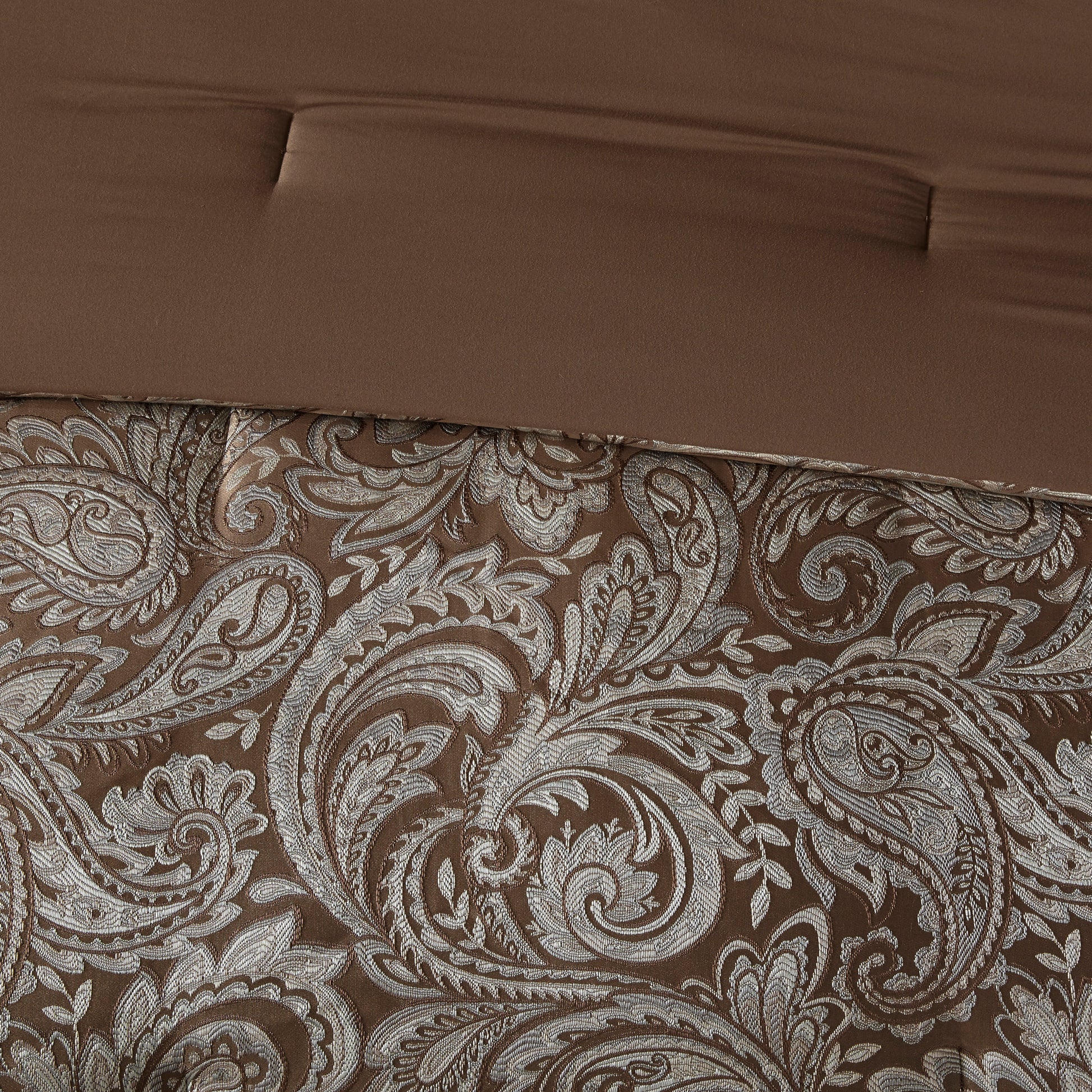 12 Piece Comforter Set With Cotton Bed Sheets Blue Brown Queen Queen Blue Brown Cotton