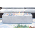 Concrete Propane Outdoor Fire Pit Table Cream White Concrete