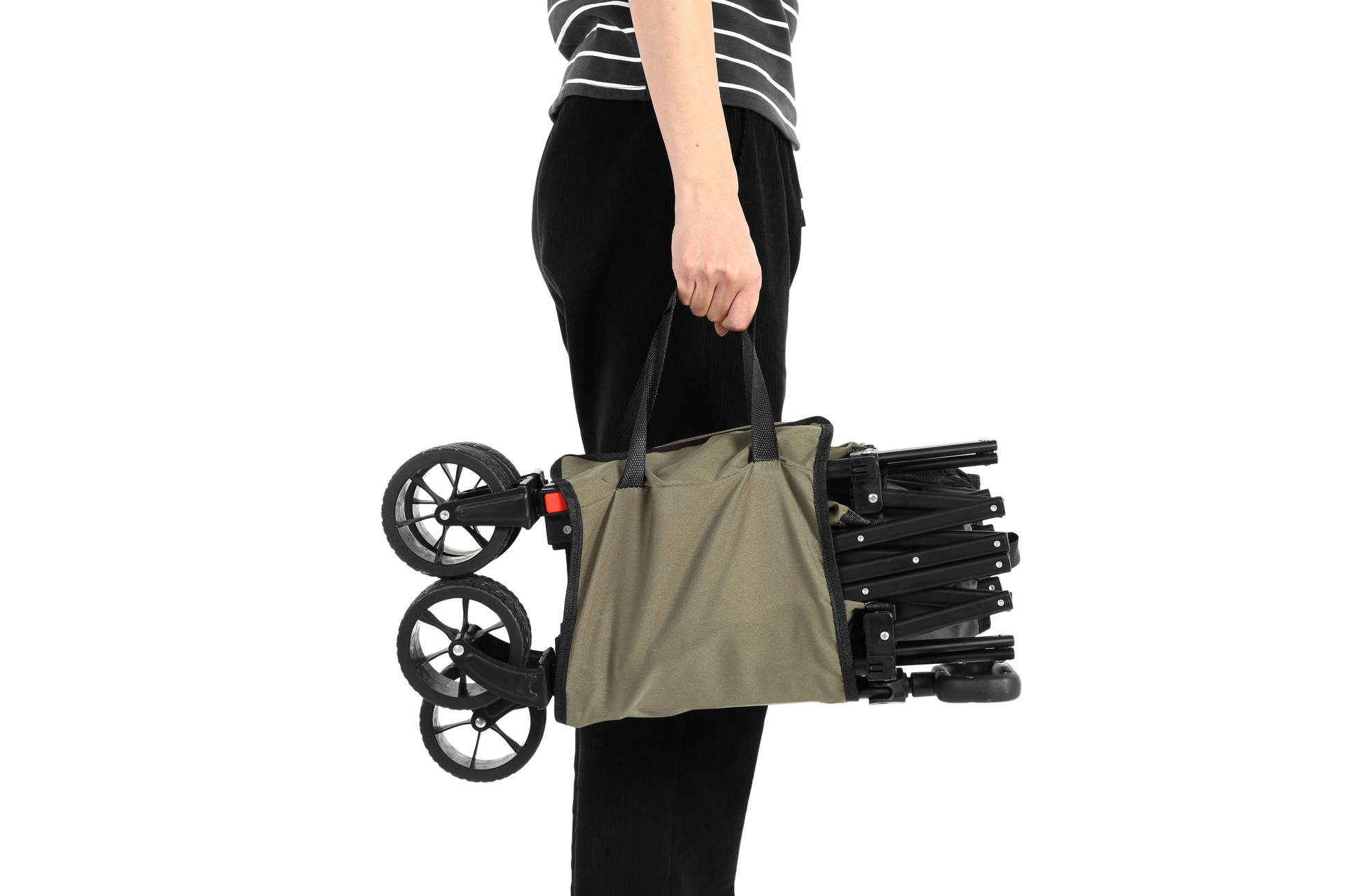 Folding Wagon Carts,Folding Wagon Cart With All Terrain Wheels,Heavy Duty Garden Carts With Adjustable Handle,Outdoor Utility Wagon For Camping Shopping Sports Fishing Army Green Army Green Steel