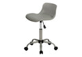 Office Chair, Adjustable Height, Swivel, Ergonomic, Computer Desk, Work, Juvenile, Grey Leather Look, Grey Metal, Contemporary, Modern Grey Foam Metal