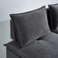 Modern 2 Seater Armless Sofa Couch For Living Room Modular Design, Ultra Soft Chenille Fabric, Easy Assembly, Sturdy Frame, Stylish And Comfortable Perfect For Apartments Gray Foam Chenille 2 Seat