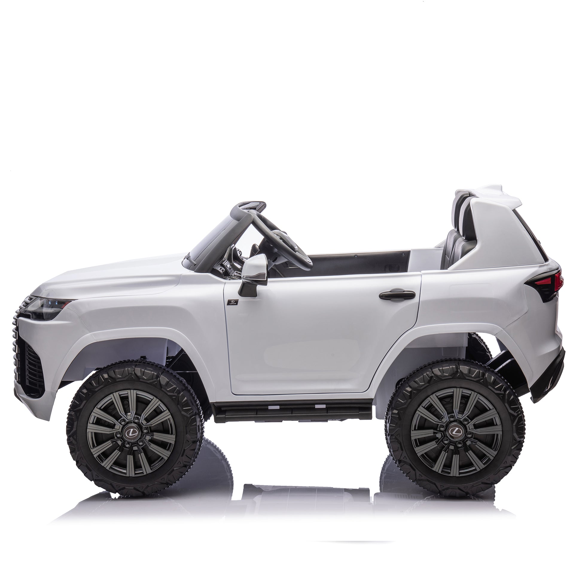 Licensed Lexus Lx600 24V Two Seater Xxl Kids Ride On Car W Parents Control,Seat Width 20 Inches,2Wd,Four Wheel Suspension,Bluetooth,Mp3,Music,Power Display,Speeds 1.86 3.11Mph For Kids. White Polypropylene