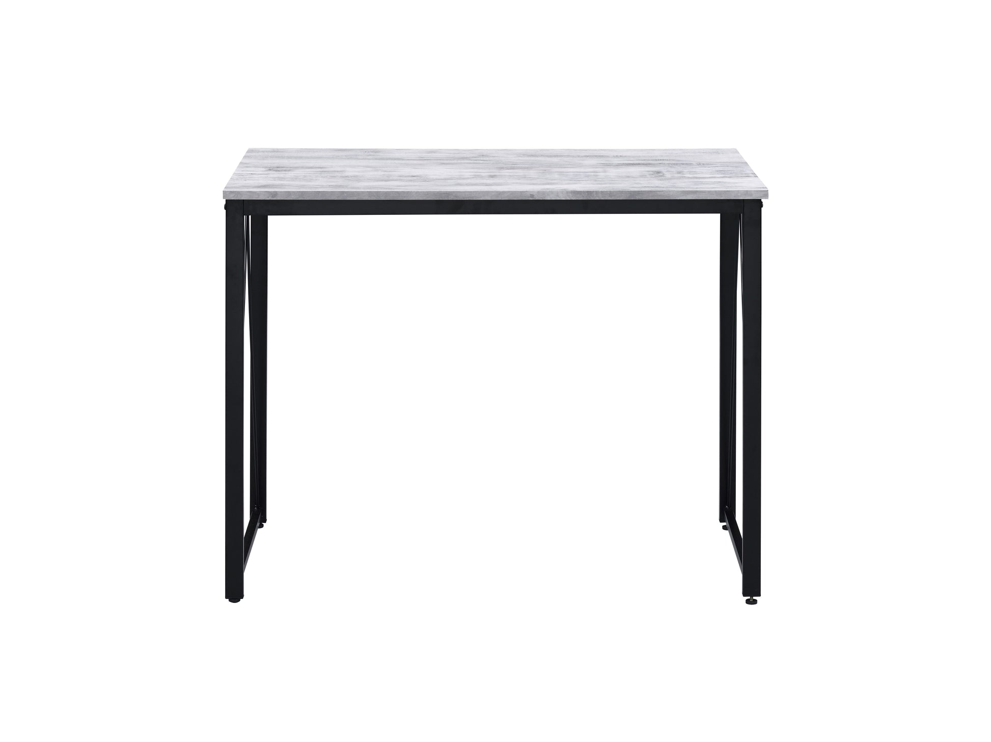 Zaidin Antique White& Black Finish Writing Desk White Black Synthetic Wood