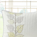 6 Piece Embroidered Quilt Set With Throw Pillows Yellow Full Queen Full Yellow White Cotton