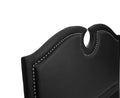 Queen Bed In Black Queen Black Light Brown Panel Faux Leather Faux Leather
