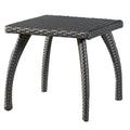 Honolulu Brown Side Table Grey Rattan