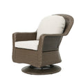 Liam Swivel Club Chair Set Of 2 Brown Seats 2 Fabric