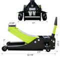 Floor Jack, 3.5 Ton Low Profile Floor Jack, Heavy Duty Steel Racing Floor Car Jack With Dual Piston Quick Lift Pump, Truck Hydraulic Jack 3.5T Dual Pump 4
