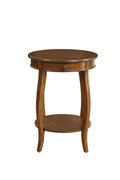 Alysa Walnut Finish Accent Table Walnut Synthetic Wood