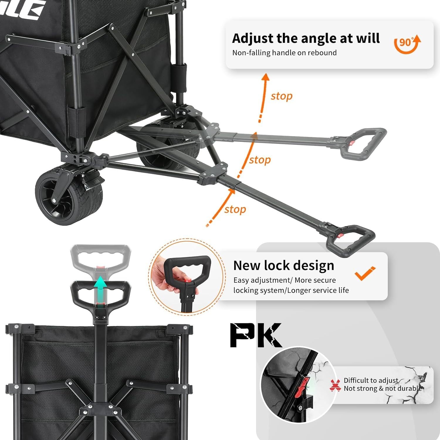 Black Taller Campers With Removable Inner Pocket Sku:Gcc130Bbhq Black Metal
