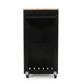 Kitchen Cart Black Wood