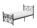 Black Finish Metal Frame 1Pc Twin Platform Bed Modern Traditional Bedroom Furniture Box Spring Not Required Twin Black Metal Bedroom Metal