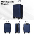 Luggage Sets 3 Piece,Carry On Luggage With Wheels,Check In Luggage,28 24 20 Inch Luggage,Tsa Approved Lock,Hardshell Suitcase,Blue Blue Abs