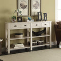 Cream 4 Drawer Console Table Cream Primary Living Space Drawers Rectangular Wood