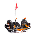 12V Kids Ride On Electric Toy,2Wd,16'' Exaggerated Wheel,Dual Handle Control For 360 Degree Flexible Steering And Rotation,Solid Metal Frame,Provide A Speed Of 4.66 Mph For Kids Aged 6 . Orange 50 99 Lbs Polypropylene