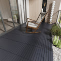 2Ft Patio Deck Tiles, Diy Module Interlocking Decking Tiles Floor Tile,Easy And Quick Installation Court Tiles For Porch Poolside Balcony Backyard 24Pcs Dark Gray Grey Polypropylene